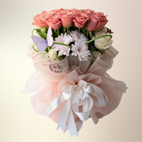 Blush Butterfly Rose Bouquet